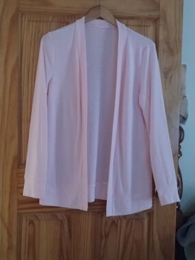 Light Pink Open-Front Women's Cardigan Sweater